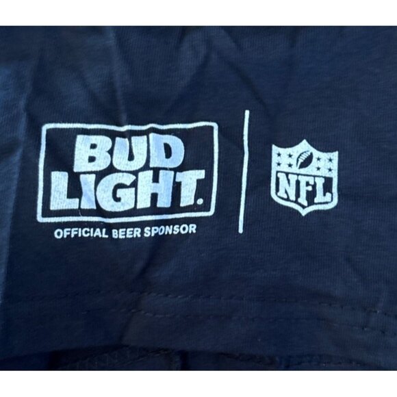 Raiders NFL Bud Light Sponsor Black Shirt L Jerzees 100% Cotton - Picture 2 of 7